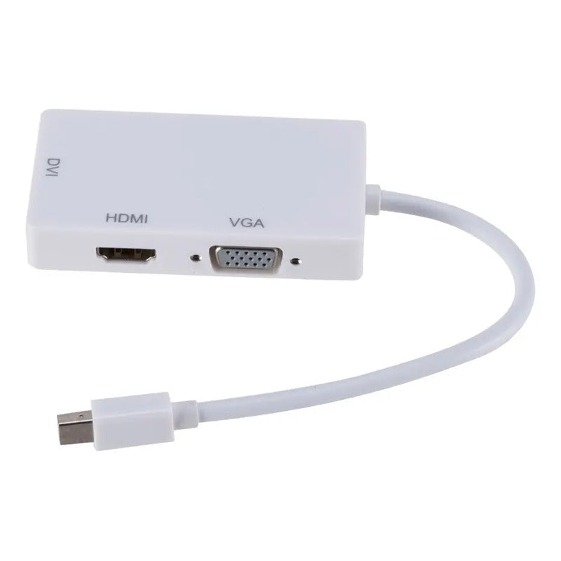 Adaptador Mini Displayport Para Thunderbolt Mac Hdmi Vga Dvi Blanco