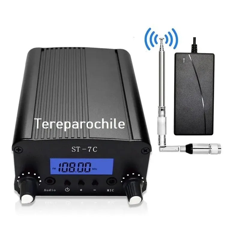 Transmisor De Radio Fm 7 Watts Con Antena Y Fuente Poder Pll