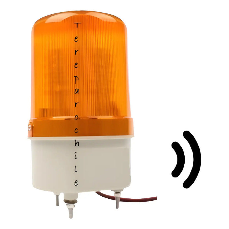 Baliza Giratoria Led Con Sirena 220v Amarilla Porton Alarma