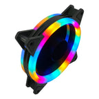 Ventilador Led De Escritorio Led Silencioso, 120 Mm, Doble Apertura, Arcoíris, Led [interfaz Dual]