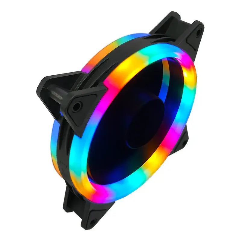 Ventilador Led De Escritorio Led Silencioso, 120 Mm, Doble Apertura, Arcoíris, Led [interfaz Dual]