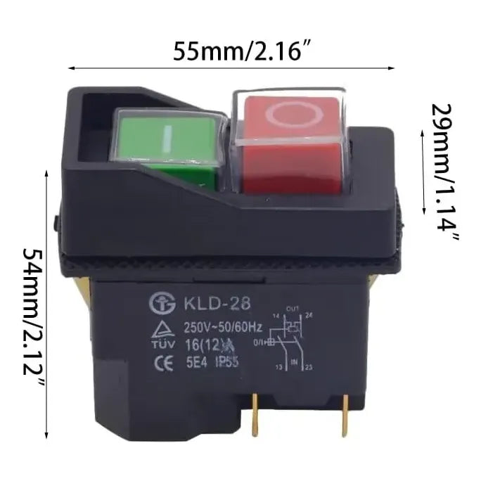 Switch Interruptor Pulsador Kld-28a Electromagnético 16a