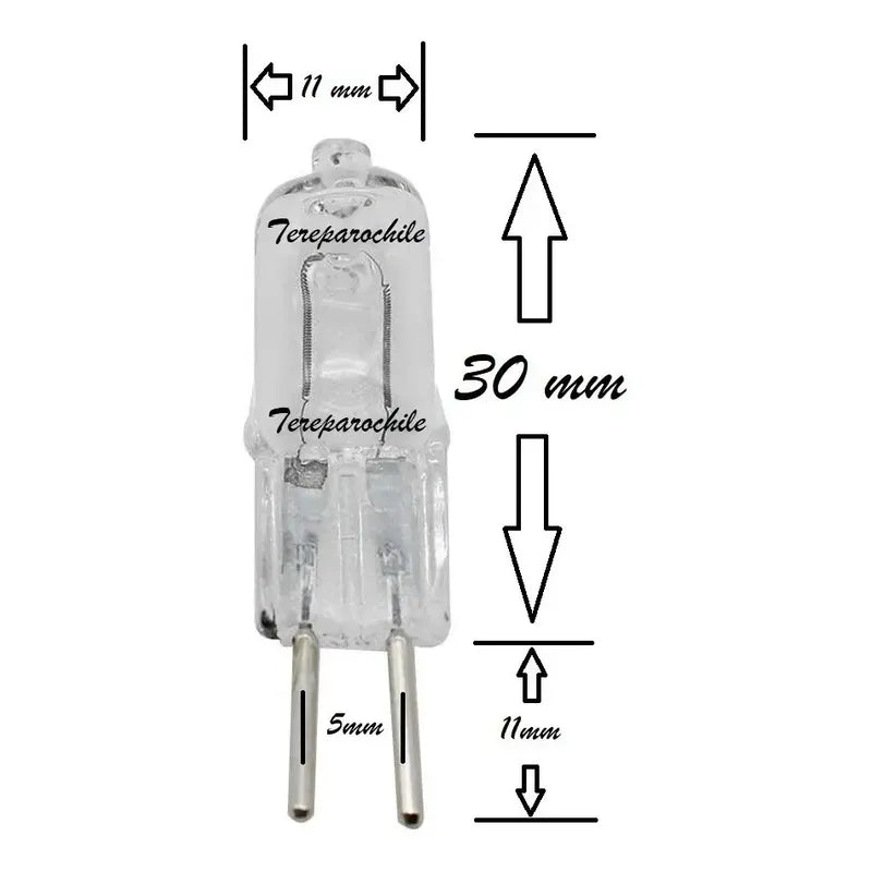 Ampolleta Bipin Halogena G5.3mm 220v 50w 3000 Horas 2700k Calido 2700°k